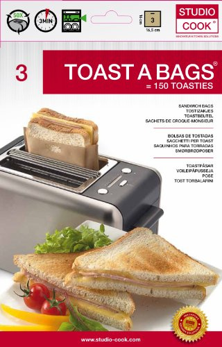 Toastbeutel 3 Stück - 50x Wiederverwendbar - Toastabags