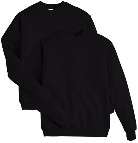 Hanes Men's,Crew Neck ComfortBlend Sweatshirt, Black, Medium