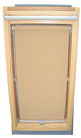 Hochwertiges Sichtschutzrollo Rollo für Velux RHL-EP GGL,GPL,GHL,GTL M06 beige-karamell // Sichtschutzrollo/Sichtschutz-Rollo/Fensterrollo