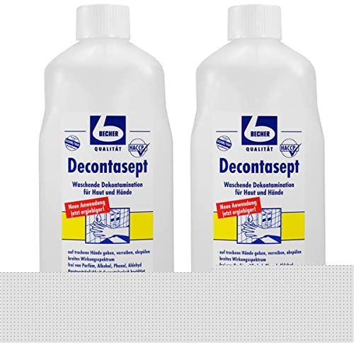 Becher 2 x Decontasept/Dekontamination von Haut und Dr Hände / 1 Liter