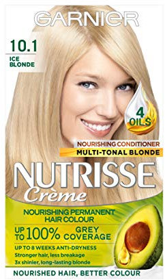 Garnier Nutrisse Ultra Colour Permanent Nourishing Hair Colour, 10.1 Ice Blonde, mix