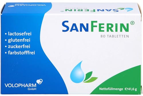 SanFerin stärkt das Immunsystem auf natürliche Weise mit Lactoferrin, Lysozym, Betaglucan, Mannose und Zink. Unterstützt bei Atemwegsinfekten, Harnwegsinfekten, schützt vor Bakterien und Viren, 80 St