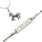 Taufset : Anhänger Pferd mit Venezianer-Kette + Babyarmband - Taufarmband ID mit SOFORTGRAVUR + VORSCHAU: Gravur 13-15 cm: Figaro-Glieder. Beide Teile Sterling Silber 925 gestempelt