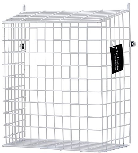Buckingham 30051 Front Door Cage, Guard, Basket, Mail Catcher, Post, Letter Box, Pre-Assembled, White, Large