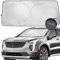 Kinder Fluff Parasol para Parabrisas | Cubierta Reflectante y Plegable para Parabrisas con Bloqueo del 99% de Rayos UV | Accesorios para Ventanas y el Interior del Coche - L (160x89 cm)