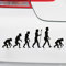 Motoking Autoaufkleber - Lustige Sprüche & Motive für Ihr Auto - Evolution AFFE - 25 x 8,6 cm - Schwarz Glänzend