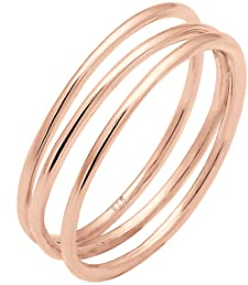 Elli Ring Damen Wickelring Filigran in 925 Sterling Silber rosé vergoldet
