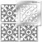 The Stencil Studio - Kingscote Tile Stencil - Floor wall stencil - just add paint. Ideal for tile and other interior décor makeovers. Fits standard tile sizes. Single Tile - Size 16 inch (10595-16)