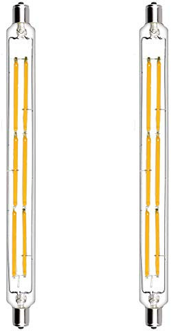 S15 LED Bulb 284mm, 8W S15 Strip Light Cold White 6000K, S15 Double Ended LED Under Cabinet Kitchen Lights, 8w Bathroom Light Replace 80W Cupboard Halogen Light for Mirrors, Shaver Light(2-Pack)