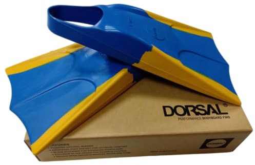 DORSAL Bodyboard Floating Swimfins (Flippers) 8.5-9.5 Blue/Yellow