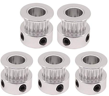 Saipor GT2 Timing Belt Pulley 20 Teeth Bore 8mm(5pcs) | Aluminum Synchronous Wheel for 3D Printer
