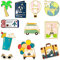 11 Stück Emaille Pin Abzeichen Brosche Pins Abzeichen Metall-Abzeichenstifte Modisches Accessoire für Teenagerinnen Geeignet für Kleidung Taschen Jacken DIY Crafts (Vacation)