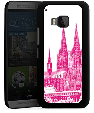 Hard Case kompatibel mit HTC One M9 Schutzhülle schwarz Smartphone Backcover Köln Kölner Dom Deutschland