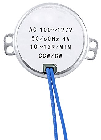 1PCS AC 100-127V 4W Synchronous Electric Motor 50/60Hz CCW/CW Geared Motor, AC Motor Rotary Motor For Cup Turner, Cuptisserie, Tumbler Cup Rotator(10-12RPM)