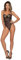 Dreamgirl Damen Teddybär mit Nieten Dessous, schwarz, X-Large