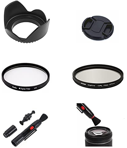 SK8 - Set di spazzole per filtri UV CPL con diametro 58 mm, per obiettivo Canon MP-E 65 mm f/2.8 1-5x macro Photo Lens & Canon TS-E 90 mm f/2.8 Tilt-Shift
