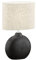 Tischleuchte, Foro | schwarz mit Struktur matt| Stoffschirm| sandfarben Leinen innen weiß| L: 23,00 cm, B: 13,00 cm, H: 36,00 cm,| mit Schnurschalter| 1x E14 max. 40 Watt | 50470