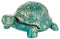 Sungmor Schildkrötenschlüssel-Verstecken aus Gusseisen, für drinnen und draußen, Ersatzschlüsselhalter, antikgrün, Kleintierstatue für Regal, Schmuck, Schlüssel, Clips, Teelichthalter