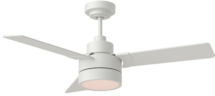 Monte Carlo Fans-Jovie-3 Blade Ceiling Fan with Light Kit in Modern Style-15.4 Inch Tall and 44 Inch Wide-Matte White Fi