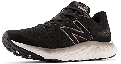 New Balance Herren Fresh Foam X EVOZ v3 Sneaker, Schwarz mit silberfarbenem Metallic, 44 EU