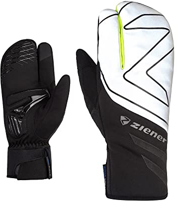 Ziener Unisex DALYO Fahrradhandschuhe, Winter |wasserdicht, Soft-Shell, gepolstert, Black.Poison Yellow, 10