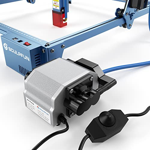 SCULPFUN Air Assist para máquina de grabado láser SCULPFUN S10 – 30 L/min Air Assist bomba compresor de aire para láser Engraver grabado y corte de alta precisión, 40 dB de grabado silencioso