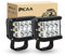 PICAA 2 Pz Strobe Faro da lavoro a LED, 3 Sides Shooter 4 pollici 60W Luce da lavoro, 12V 24V Luci di Guida Lampada per Auto Off road Boat Truck 4x4 SUV ATV Trattori, 3000K 6000K bianco ambra