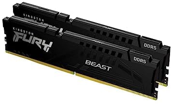 Kingston FURY Beast Schwarz DDR5 16GB (2x8GB) 5200MT/s CL36 DIMM Desktop Gaming Speicher Kit mit 2 AMD EXPO und Intel XMP - KF552C36BBEK2-16