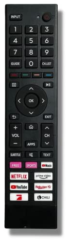 Ersatz Fernbedienung für Hisense TV 55A7100F | 55A7GQ | 55A81G | 55E76GQ | 55E7HQ | 55U71HQ | 55U77HQ