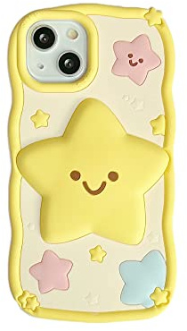 CrazyLemon für iPhone 13 / iPhone 14 Hülle, Weich Silikon 3D Karikatur HandyHülle Stoßfest Schützende Hüllen Cool Damen Junge Mädchen Teenager HandyHülle - Pentagramm