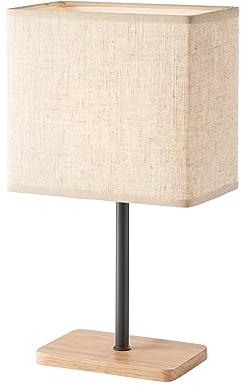 FHL easy! | Tischleuchte, Kate | 1x E14 max. 25 Watt ohne Leuchtmittel | Sandschwarz/Eichefarben