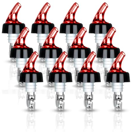 Minismus Lot de 12 becs verseurs de bouteilles de 4 cl – Doseur pour bouteilles – Universel – Convient par exemple pour le vin, le schnaps, les cocktails et l'huile