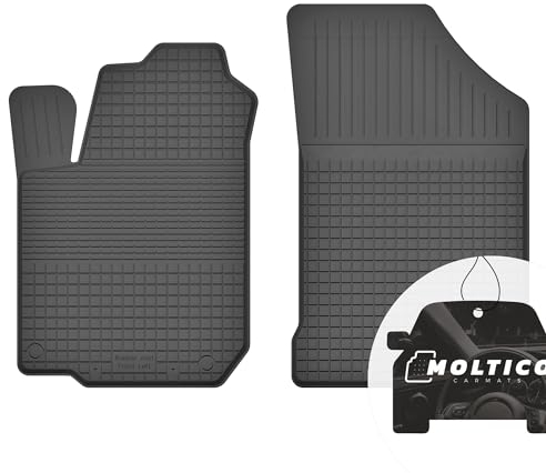 moto-MOLTICO Vorne Gummimatten Auto, 2-teiliges Set, Allwetter Gummi Fußmatten mit Rand, Antirutsch & Wasserfest Autoteppiche - passend für Opel Mokka 2012-2016