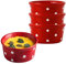 Ramequin, 230ml, Ramequin Creme Brulee, Moule A Soufflé, Moule A Fromage-rouge-Ensemble de 4