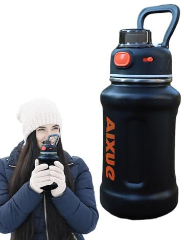 20 Oz Edelstahl-Wasserflasche, vakuumisolierte Wasserflasche | 20-Unzen-Sportwasserflasche für die Reise - Edelstahl-Sportwasserflasche für heißes und kaltes Wasser mit Strohhalm und Tragegriff. Halte