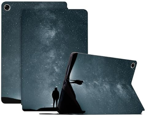 Generico DayQiQiPu Caso per Realme Pad (RMP2102/ RMP2103) 10,4 Pollici Custodia per Tablet Ultrasottile con Motivo della Serie Star River in Pelle PU Flip Custodia Protettiva,04
