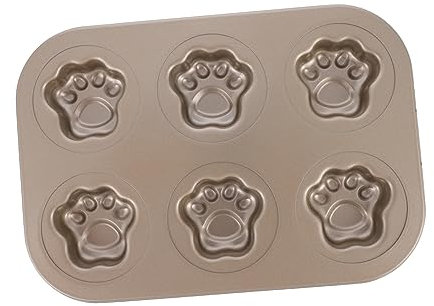 PAMINGONO Katzenpfotenform Aus Kohlenstoffstahl Schokoladenform Zum Backen Von Kuchen Cookies Pudding Und Curry Leicht Entformbar Gleichmäßige Erwärmung
