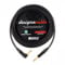 designacable.com 3m - Angled to Straight Black Jack Guitar Cable - Handmade in the UK using Mogami GOLD 2524 Guitar Cable & Neutrik NP2RX-B & NP2X-B Jacks.