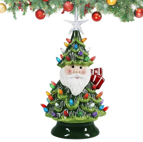 Luce notturna di Natale, Luce notturna 'albero di Natale - Simpatica luce notturna vintage per albero di Natale - Luce notturna decorativa per albero di Natale, lampada da scrivania con lampadine mult