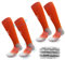 FIBOGOUP 2 Paar Fußballsocken Kinder Herren Stutzen - Fußball Stutzen EU 39-44 - Anti-Rutsch Trainingssocke Stutzenstrumpf - Sportsocken für Fußball, Laufen, Training-Orange-L