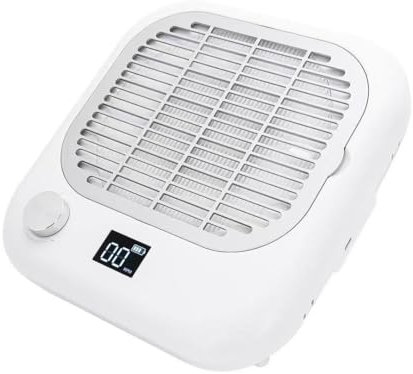 Nail Dust Collector Cordless for Nail Tech, Rechargeable Electric Nail Dust Extractor, Adjustable Powerful Nails Vacuum Cleaner Fan with 2 Reusable Filters for Acrylic Nails Polishing, Low Noise
