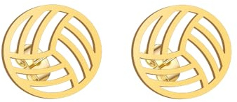 TEAMER Zarte Volleyball Ohrringe Volleyball Ohrstecker aus Edelstahl Trendiger Sportball Schmuck für Volleyball Fans und Trainer