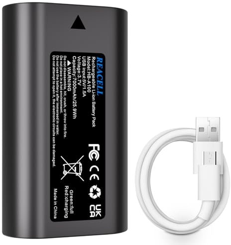 REACELL 7000mAh Battery Pack, Compatible for Tapo A100 Cameras & Video Doorbells, Backup Battery Long-Lasting, Quick-Release, Easy to Install and Remove, Pack with USB Cable