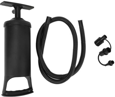 Manual Air Pump with 3 Nozzles, PVC Hand Pump, Non Slip Pedal Portable Pump, Quick Inflation Accessories for Inflatable Mattress Pool Toys