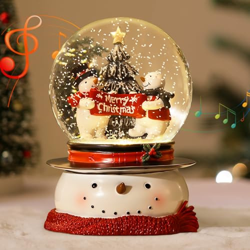 Lewondr Weihnachts-Schneekugel, Batteriebetriebene Weihnachten Schneekugel Zeigt die Geburtsszene von Jesus, Schnee Laterne Weihnachtsdekoration für Zuhause Schlafzimmer Kamin