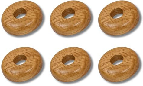 Marco Paul – Lot de 6 cache-tuyaux en bois de 15 mm de large pour tuyaux de radiateur, faciles à installer, colliers de tuyaux en chêne de 15 mm de large