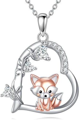 DAYLINLOVE Tier Halskette 925er Sterling Silber Tier Schmuck für Frauen Freunde Geburtstagsgeschenk