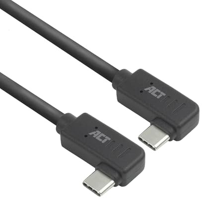 ACT USB C Winkel Kabel 0,5m, PD 60W, links/rechts nach links/rechts - AC7486