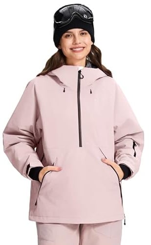 Pioneer Camp Snowboardjacke Damen Wasserdicht Winddicht Skijacke Warm | Funktionsjacke mit Kapuze und Abnehmbarer Schneefang Baggy Funktionelle dope Winterjacke für Ski Snowboard