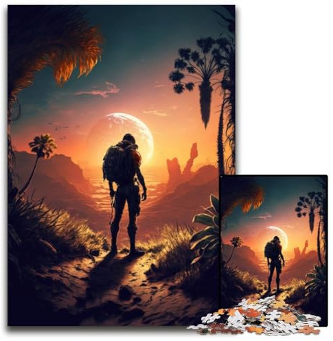 Cosmic Adventurer Puzzles 1000 Teile für Erwachsene Schwierige Puzzles für Erwachsene Herausforderndes Denkspiel - Entspannendes Spielzeug für Teenager 50x75CM/1968x2952inch